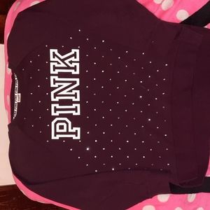 Pink Large Sweatshirt With Embellishments
